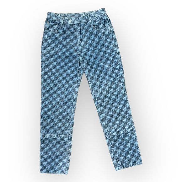 Yitai YTG Corduroy Blue Straight Leg Carpenter Pants Size Medium - Picture 1 of 8